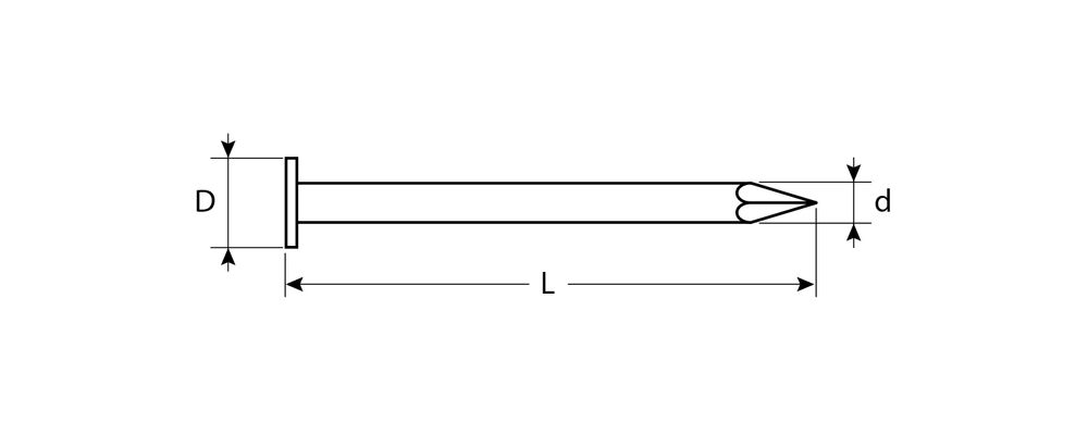 ЗУБР 70 x 3 мм, цинк, 200 шт, гвозди с большой потайной головкой (4-305091-30-070) Зубр