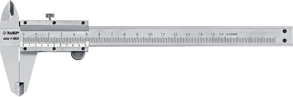 ЗУБР ШЦ-1-150, 150 мм, стальной штангенциркуль, Профессионал (34514-150) Зубр