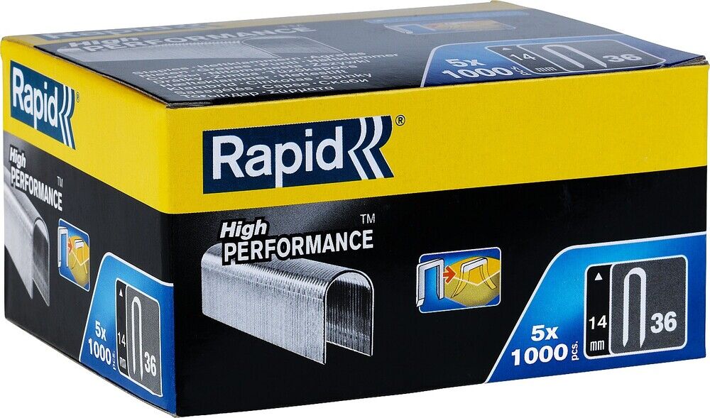 RAPID тонкие, тип 36, 14 мм, 5000 шт, супертвердые профессиональные скобы (11886910) Rapid