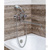 RAIN Смеситель для ванны Кварц, круглый излив 40см, керам. кран-буксы 1/2, душ. набор, латунь, хром #7