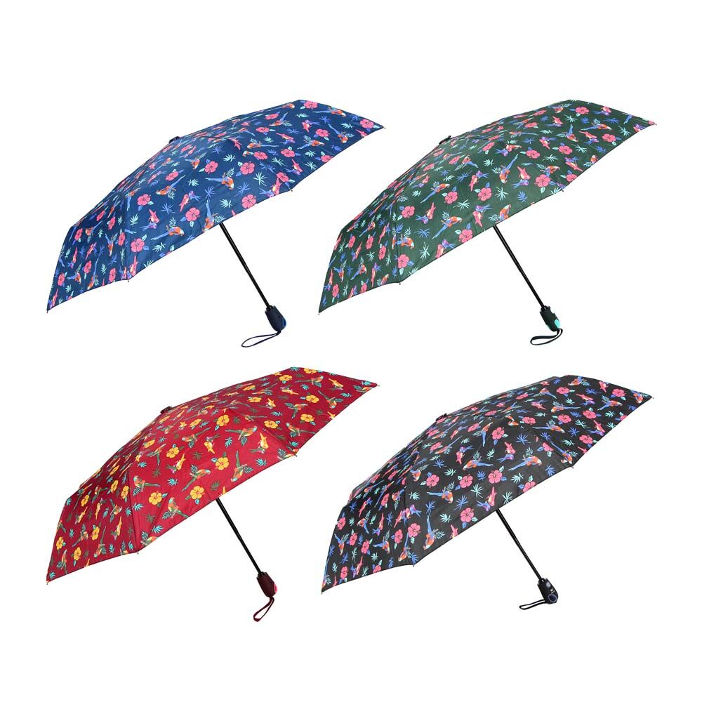 Зонт универсальный, автомат, металл, пластик, полиэстер, 55см, 8 спиц, 4 цвета, 3740 1