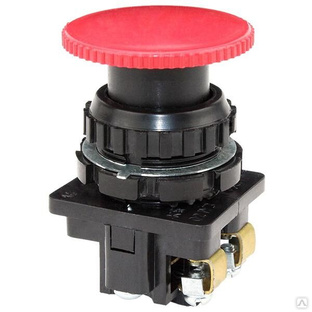 Выключатель кнопочный КЕ-021 У3 исп.2 1з+1р гриб без фиксации IP40 10А 660В красн. Электротехник ET511659 