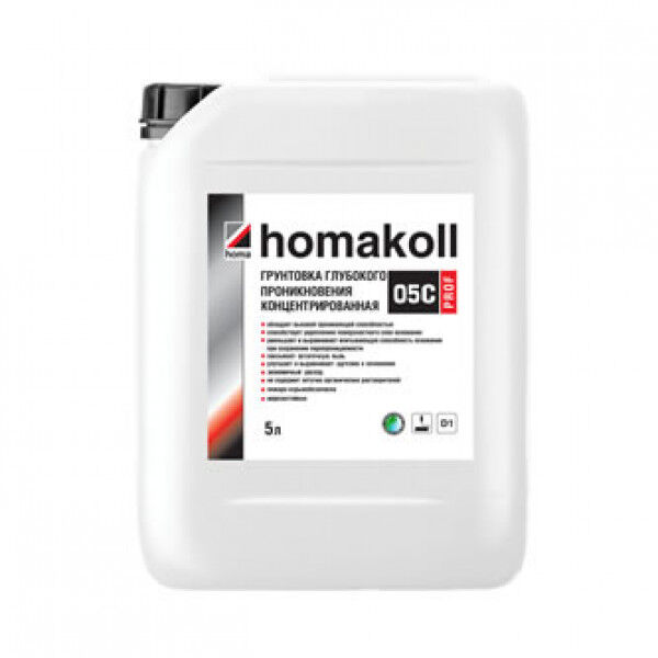 Грунт-концентрат глубокого проникновения homakoll 05C Prof 5 кг Homakoll 00-00045397