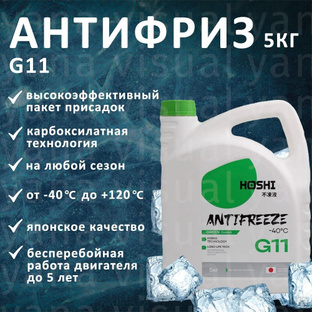 Антифриз G11 зеленый HOSHI (канистра 5 кг) #1