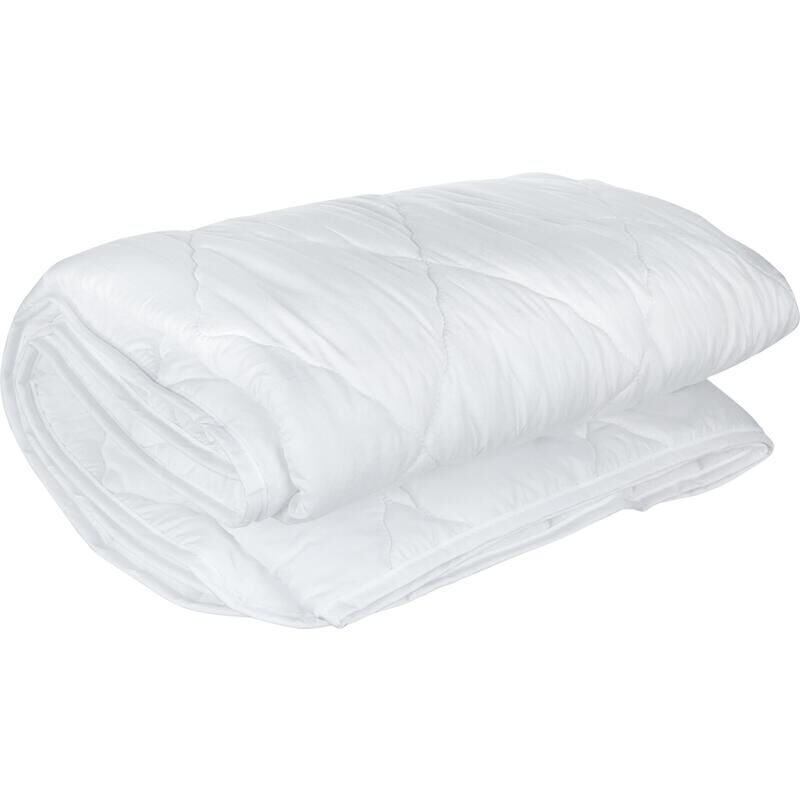 Одеяло Luscan 140х205 см холлофайбер/микрофибра стеганое с кантом (белое)