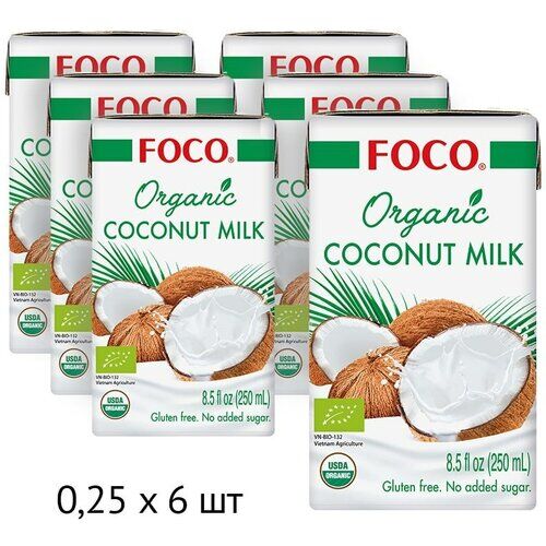 Молоко кокосовое FOCO Organic 12%
