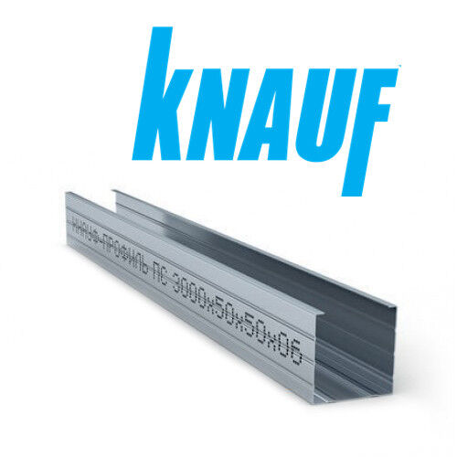 Профиль Knauf для гипсокартона CW 50x50. Длина 4 м. Толщина 0,6 мм.