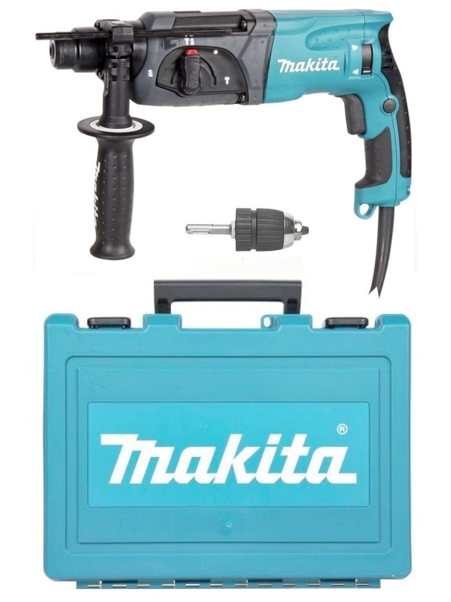 Перфоратор Makita HR2470X19 кейс + патрон 122823-7, цена в Красноярске от  компании Товары для дома и дачи.