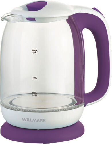 Чайник электрический WILLMARK WEK-1704G Белый/фиолет