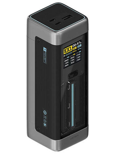 Внешний аккумулятор Cuktech P Series, 25000 мАч, 210 Вт, QC 3.0, PD 3.0, 1xUSB-A+2xType-C+ цветной TFT Display, до 140 В