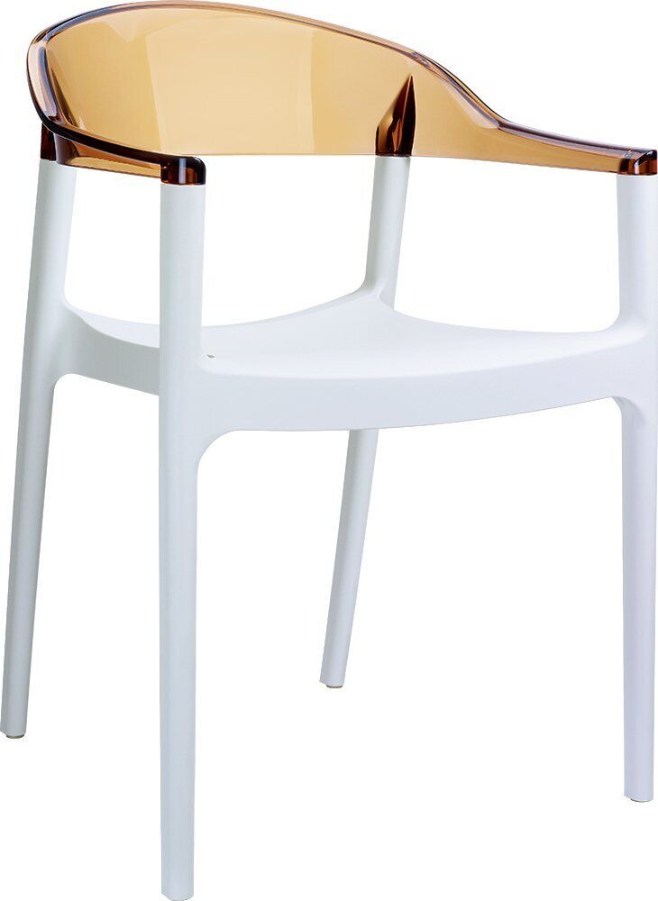 Кресло пластиковое, Carmen, белый, янтарный Siesta Contract