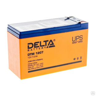 Аккумулятор АКБ 12 В 7 А.ч. Delta DTM 1207 
