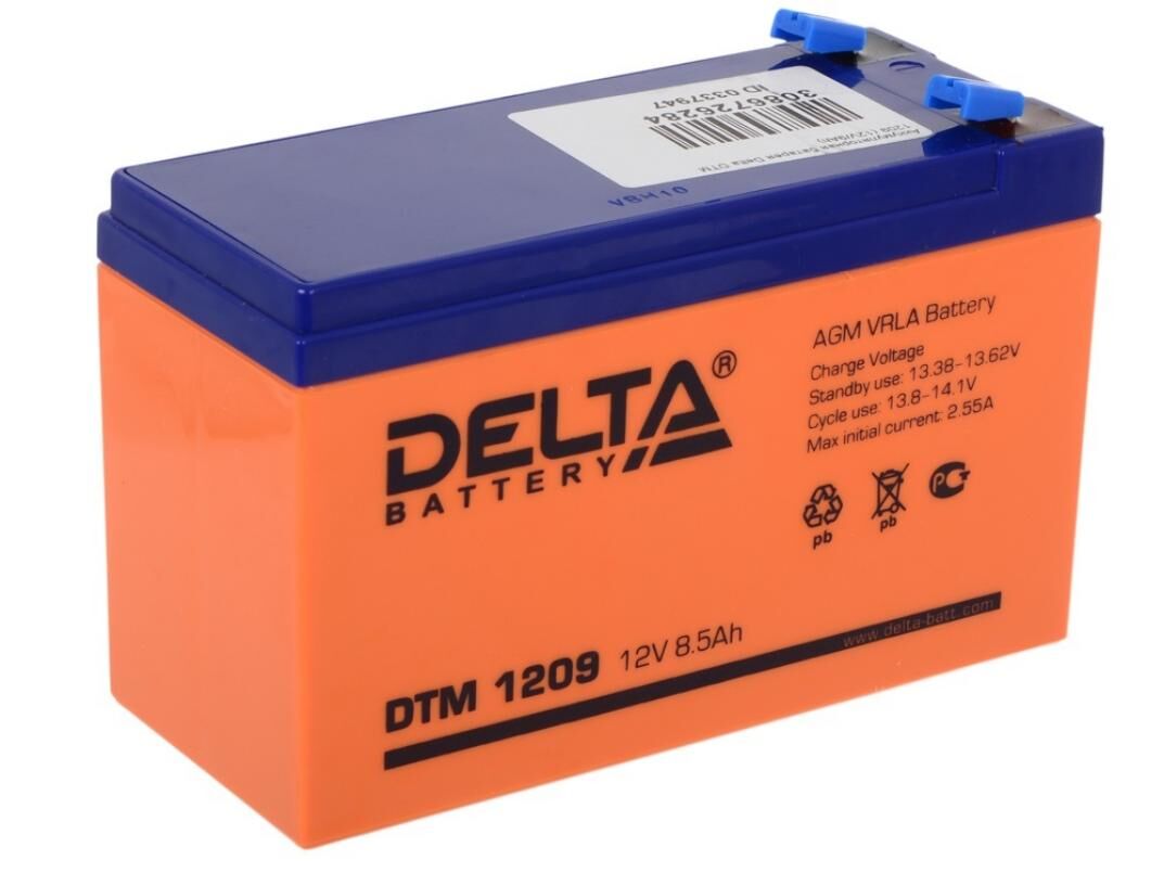 Аккумулятор АКБ 12 В 9 А.ч Delta DTM 1209