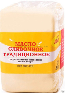 Масло Здвинка 7 кг Традиционное 82,5% монолит ГОСТ ТМ Барс 