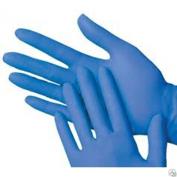 Перчатки латексные High Risk универсальные синие 1 пара M, пар