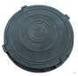Люк «PLASTBERG» полимерно-песчаный круглый, диаметр крышки 645 мм (25 т) черный, вес 72 кг арт.ТМ С-250-780 круглый