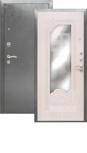 Дверь-сейф входная АРГУС ДА-8 антик-серебро/белый ясень