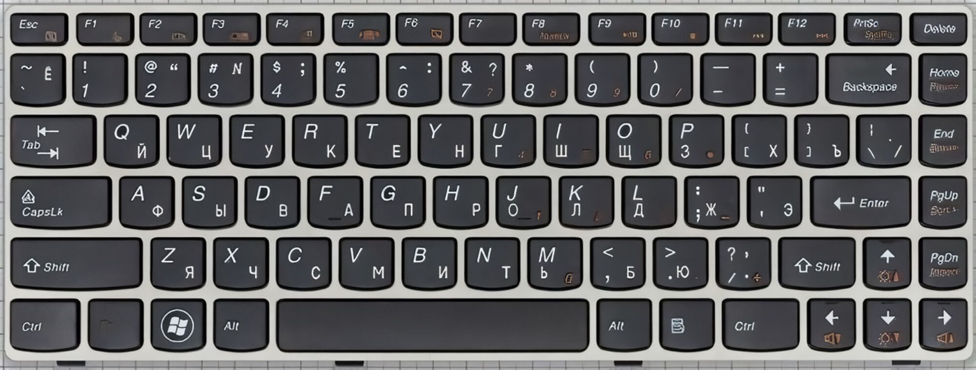 Клавиатура для ноутбука Lenovo Z360 p/n: 25-010743, 25010743, Z360-RU, V-116920BS1-RU, 25-010707
