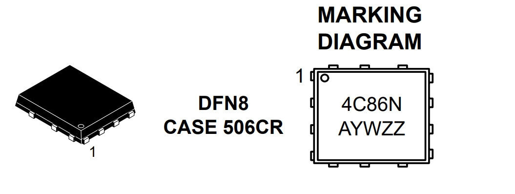 Микросхема NTMFD4C86N Dual N-Channel MOSFET 30V 32A DFN8 ON SEMICONDUCTOR