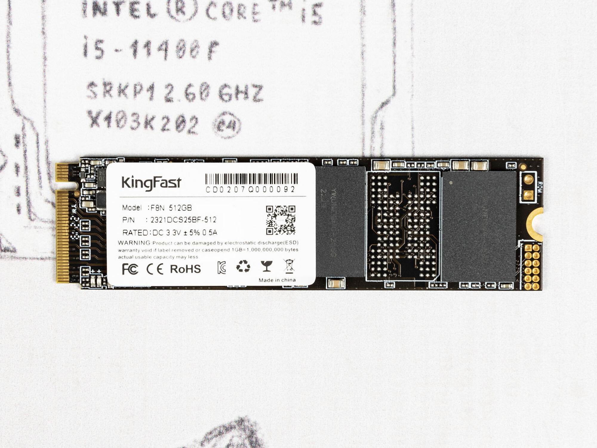 Твердотельный накопитель (SSD) Kingfast PRO 6 512Gb NVMe SATA-III2321DCS25BF-512 Жесткие диски для ноутбуков