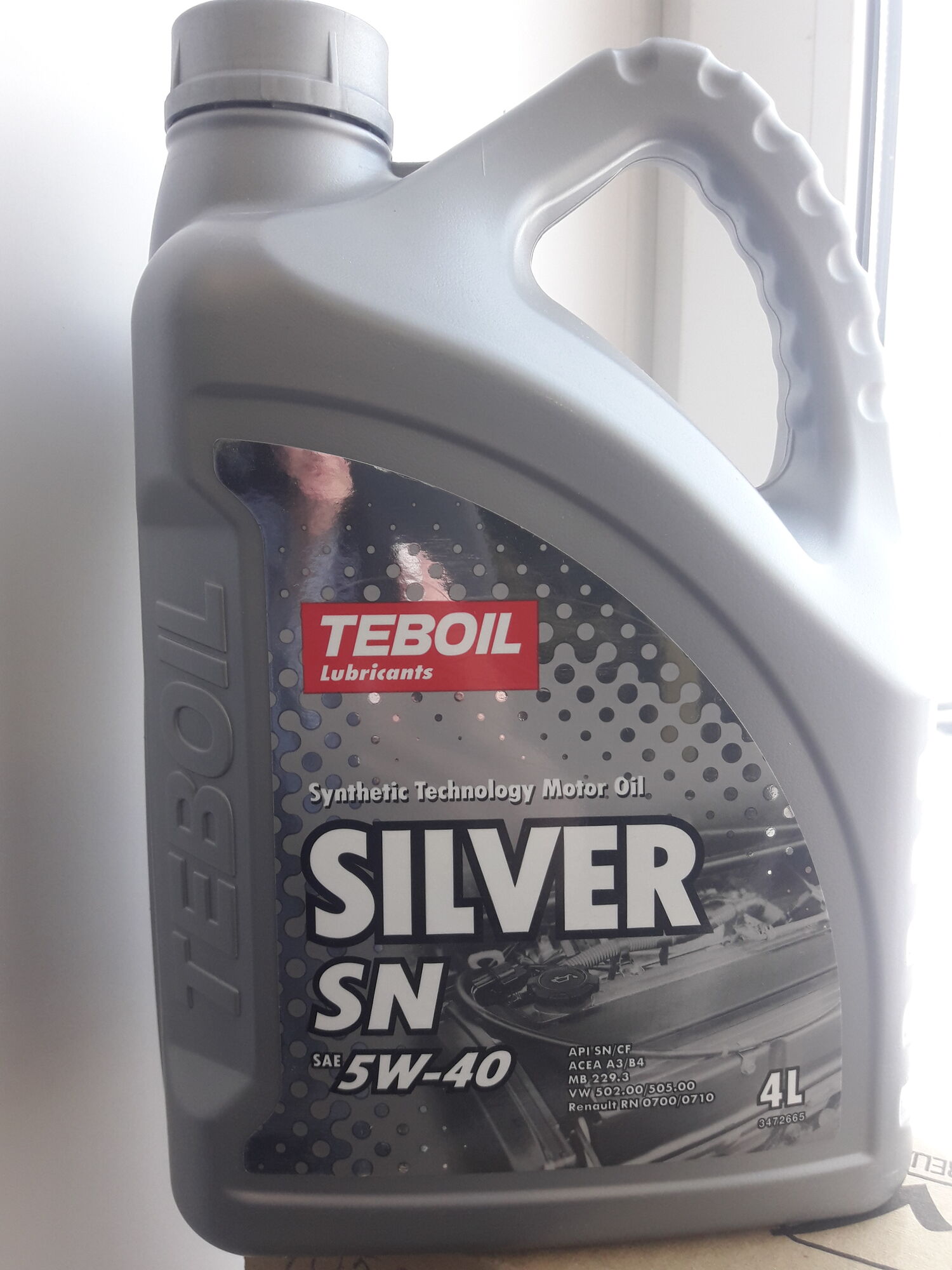 Масло моторное TEBOIL Silver SN 10W40 SN/CF, A3/B4 полусинтетическое 4 л