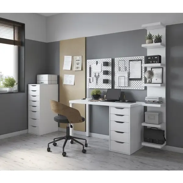 Письменный стол Шведский стандарт Ингар 2/5Т 140x75x55 см ДСП цвет белый