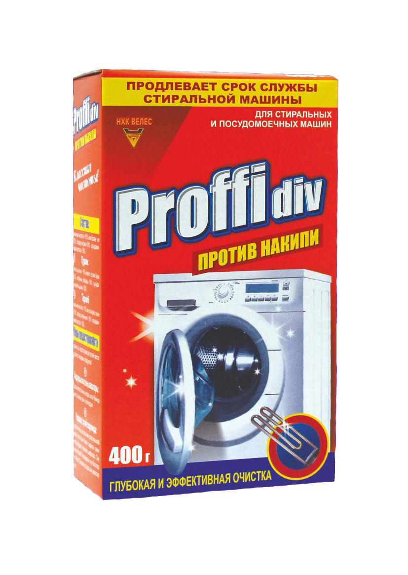"Proffidiv" средство для удаления накипи в стиральных и посудомоечных машинах 400 мл 1/20 шт