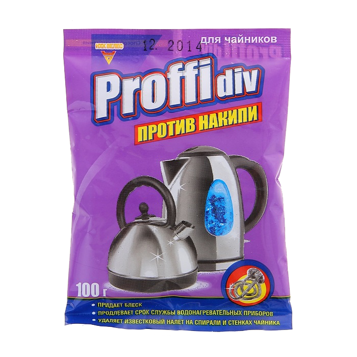 "Proffidiv" средство для удаления накипи в чайнике 100 мл 1/30 шт