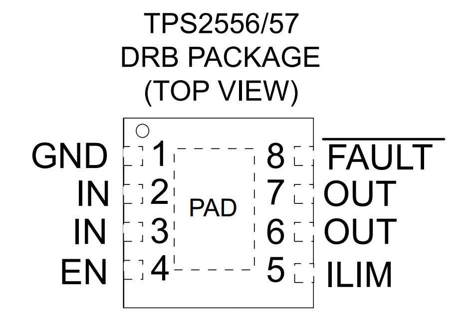 Микросхема TPS2557DRB TI