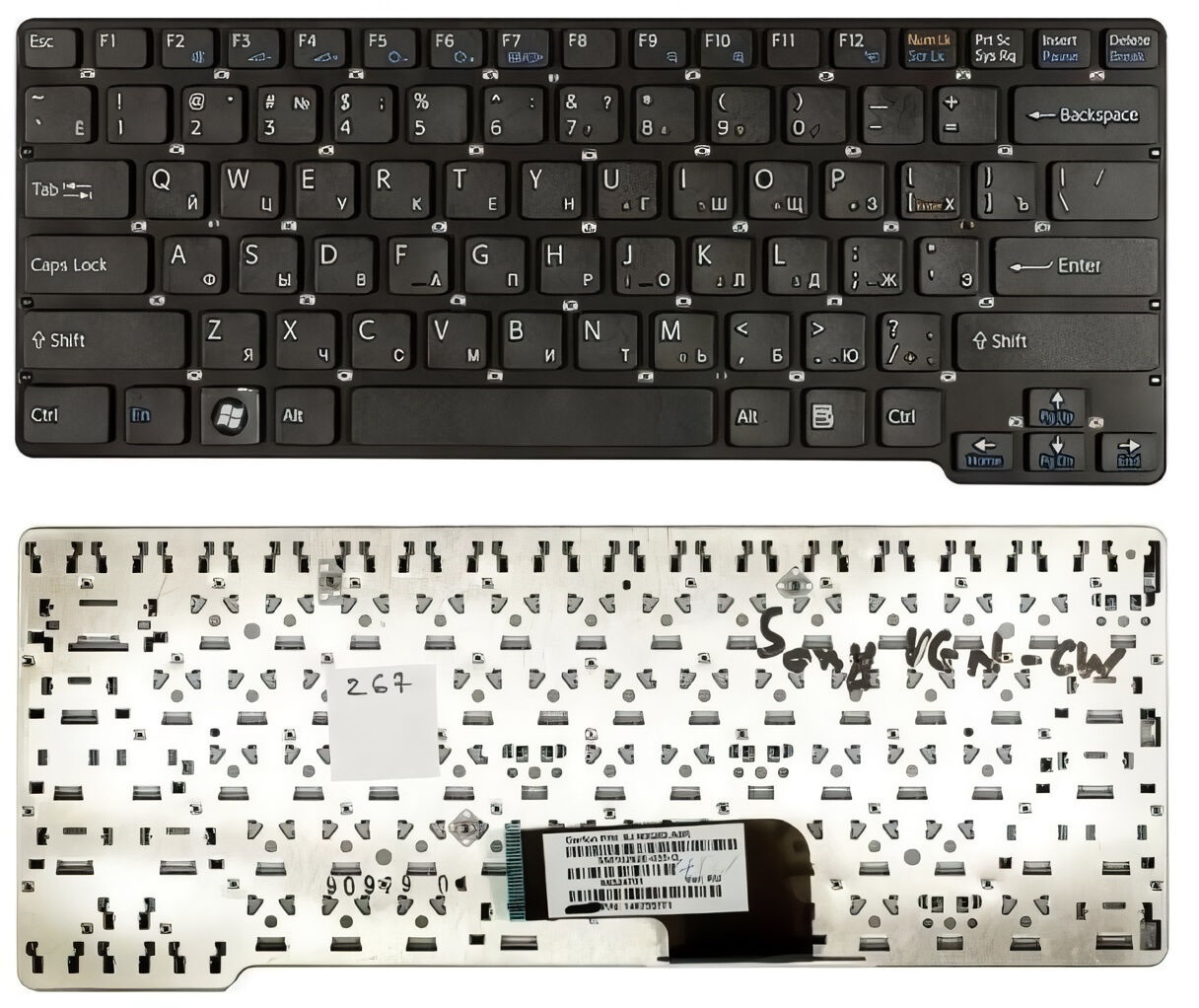 Клавиатура для ноутбука Sony VPC-CW черная p/n: 148755771, NSK-S7A0R, 9J.N0Q82.A0R, 55010292E-035-G