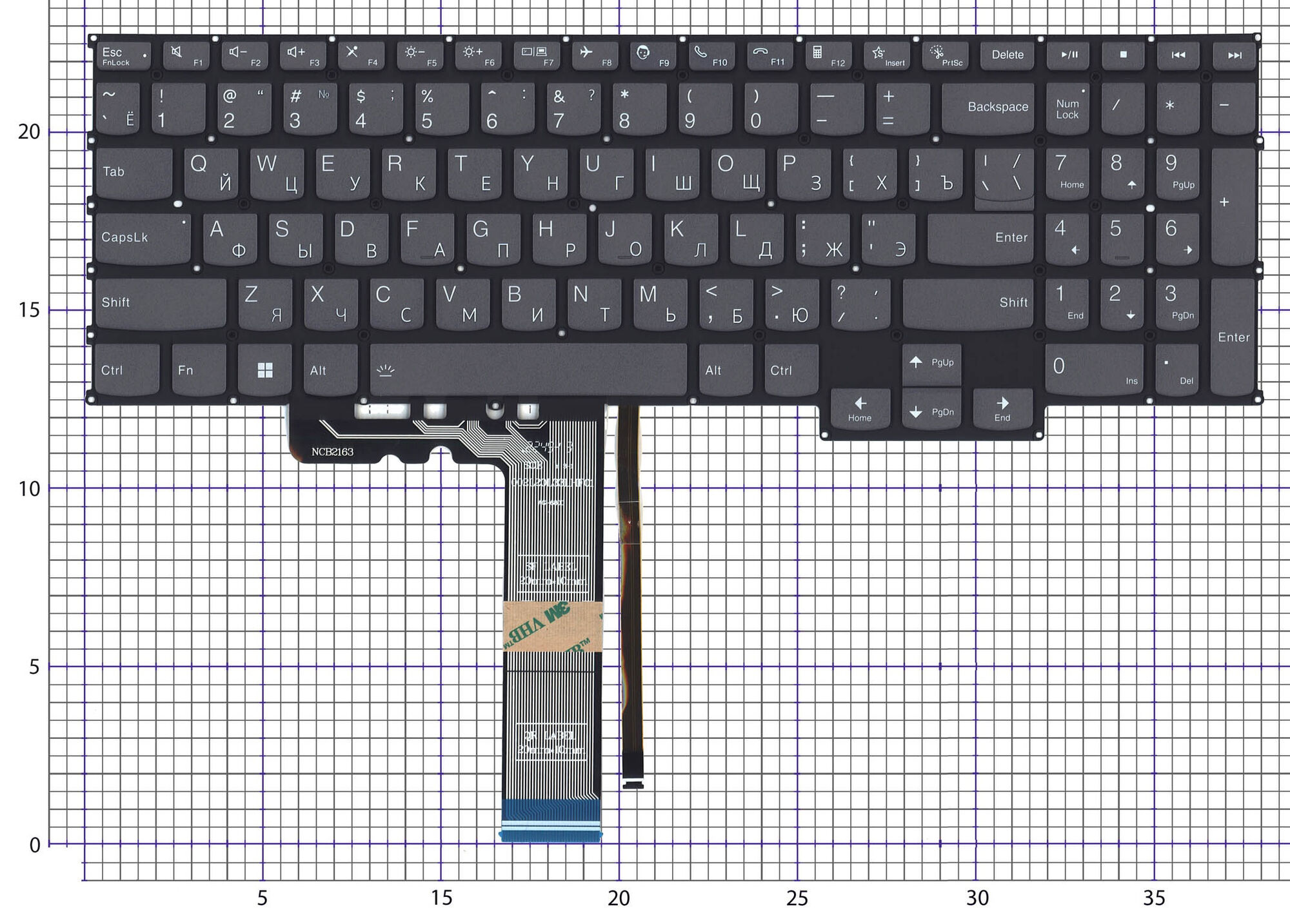 Клавиатура для ноутбука Lenovo 5 Chrome 16IAU7 черная p/n: PT5CRXRGBG -RU