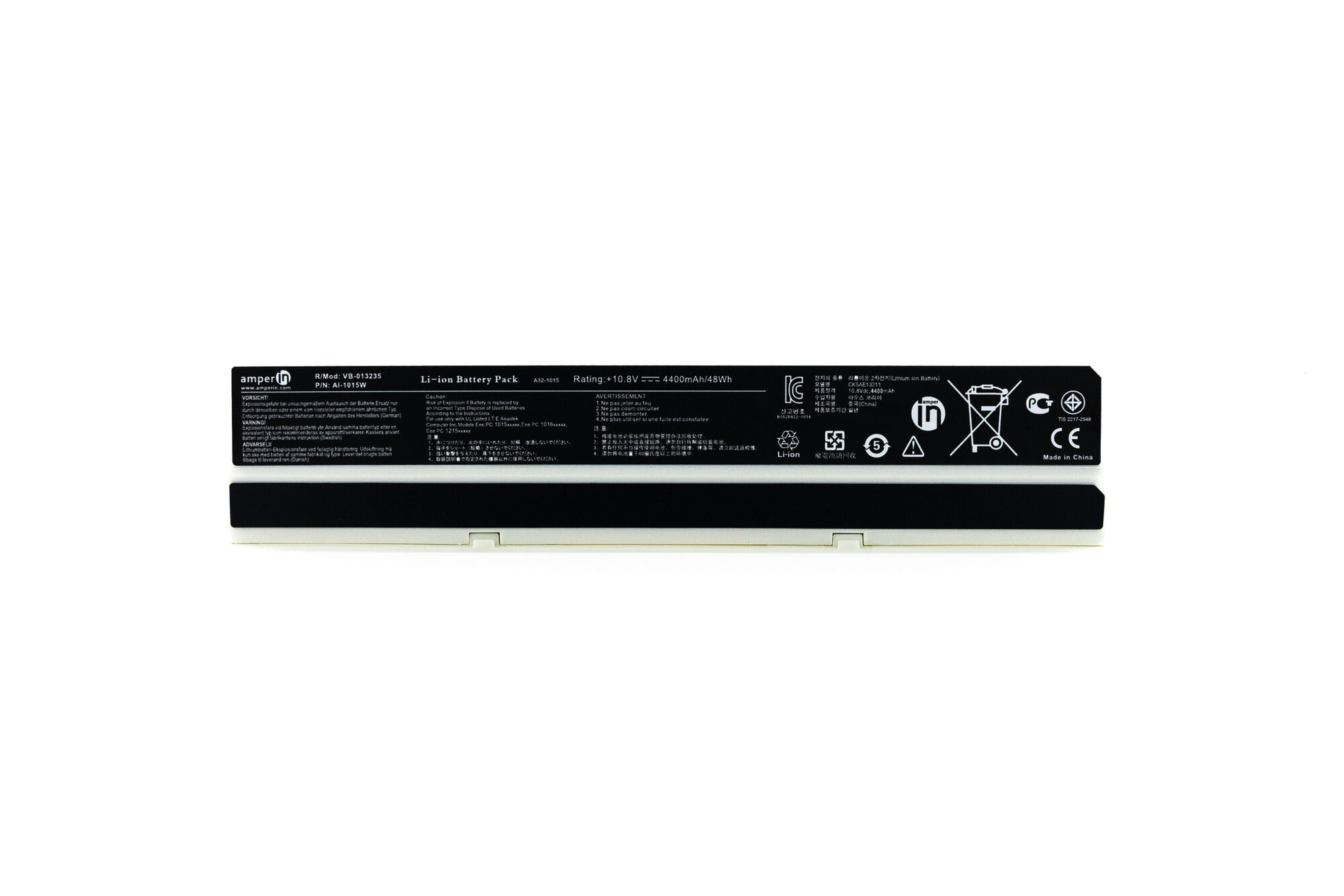 Аккумулятор для Asus Eee PC1015 1215 (10.8V 4400mAh) Amperin p/n: A31-1015 A32-1015 AL31-1015 белая