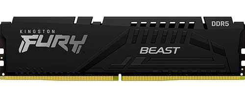 Оперативная память Kingston DDR5 16Gb 5200MHz FURY Beast Black (KF552C40BB-16)