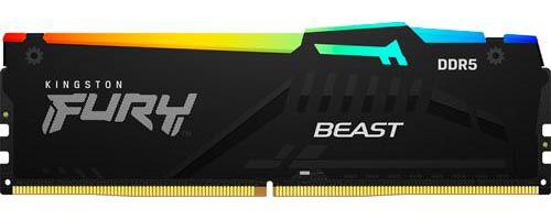 Оперативная память Kingston DDR5 16Gb 6000MHz FURY Beast RGB (KF560C40BBA-16)