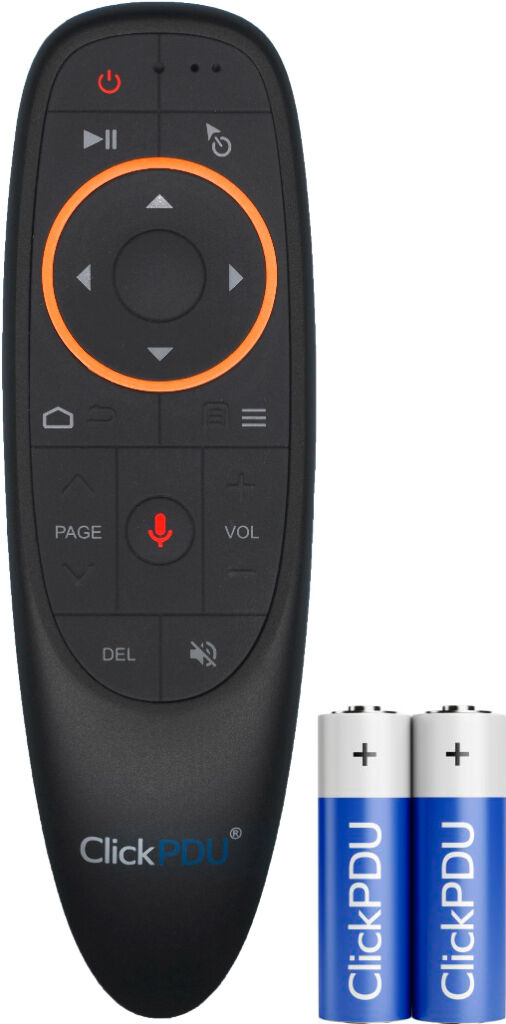Пульт ДУ универсальный ClickPDU G10S Air Mouse с гироскопом и голосовым управлением для Android TV, батарейки в комплект