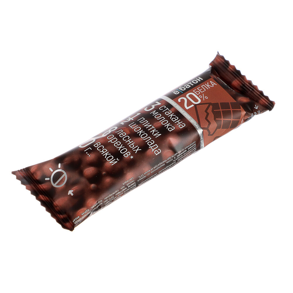 Батончик ПП без сахара, протеиновый Ё/батон, 40 г, шоколад #1