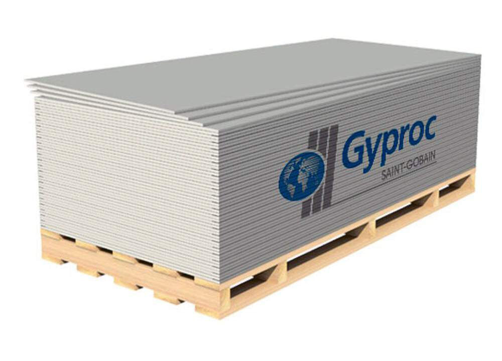Гипсокартон Gyproc Аква Оптима влагостойкий 12,5х1200х2500 мм