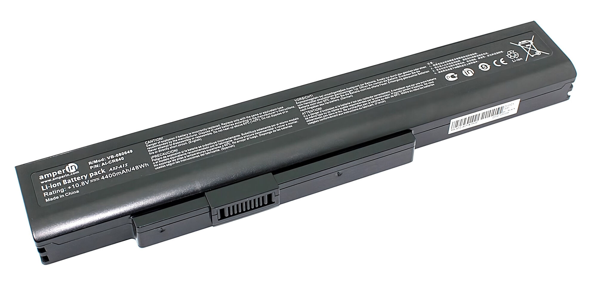 Аккумулятор для MSI CX640 A6400 CR640 (10.8V 4400mAh) p/n: A32-A15, A41-A15, A42-A15
