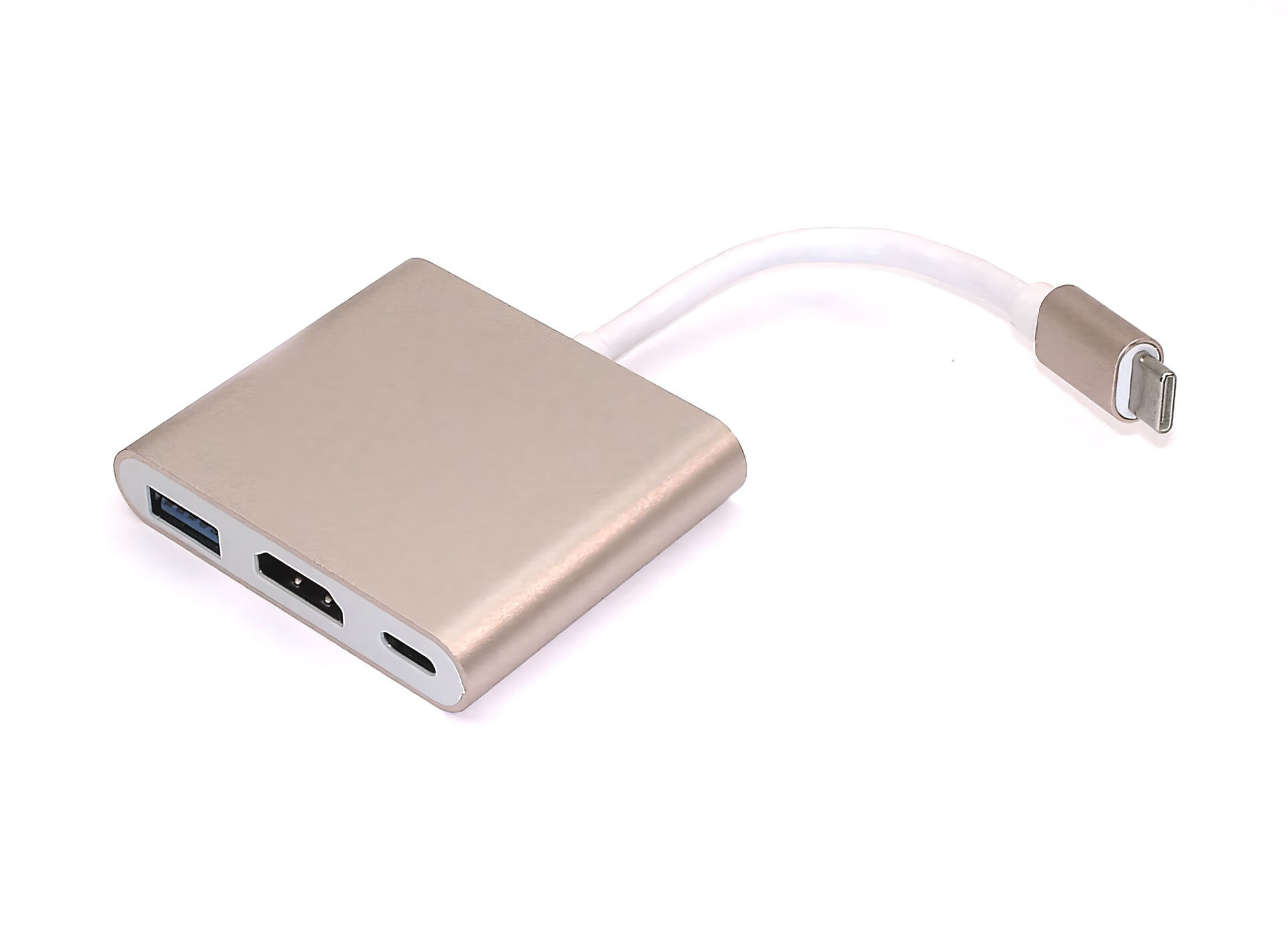 Адаптер Type-C на USB, HDMI 4K Type-С для MacBook (золотой) Переходники для ноутбуков