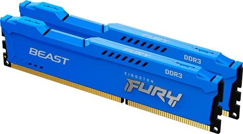 Оперативная память Kingston DDR3 8Gb (2x4Gb) 1600MHz FURY Beast Blue (KF316C10BK2/8)