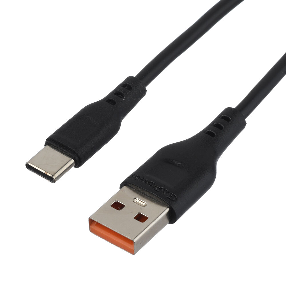 USB кабель шт.USB (A) - шт.Type-C 2м, 2,1A, чёрный GP01T-2M "GoPower" 1