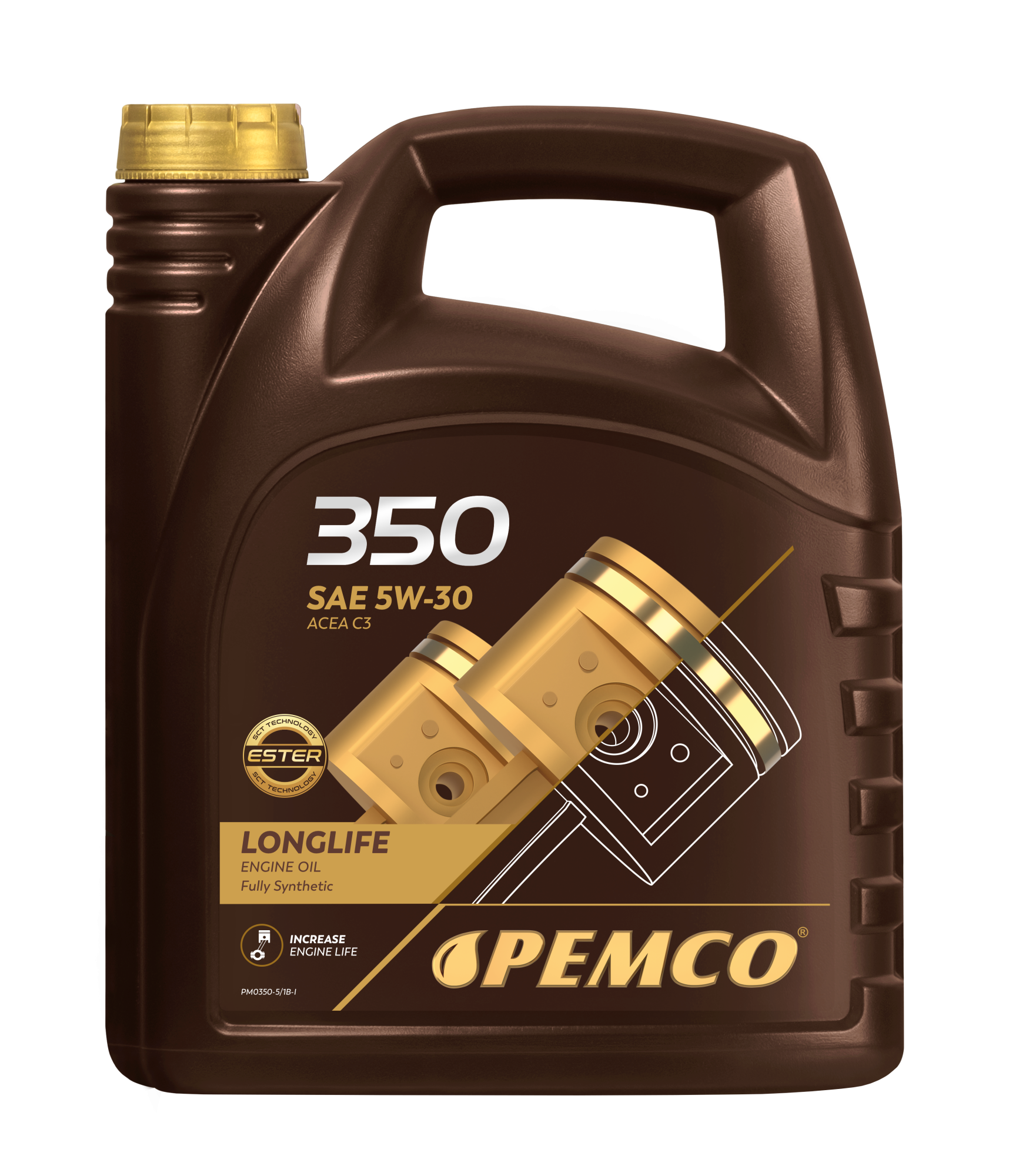 Моторное масло PEMCO 350 5W-30 SN синтетическое, 5л (PM0350-5)