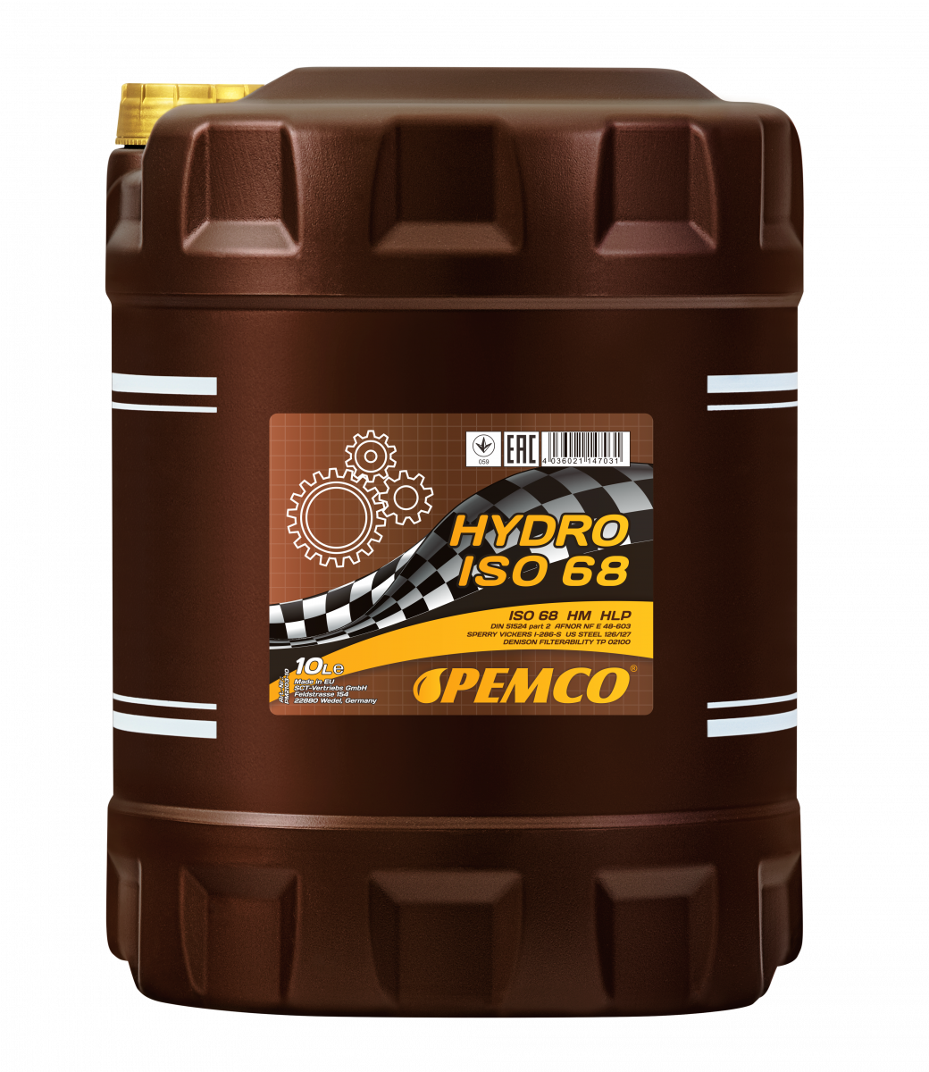 Гидравлическое масло PEMCO Hydro ISO 68 минеральное, 10л (PM2103-10)