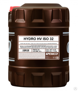 Гидравлическое масло PEMCO Hydro HV ISO 32 минеральное, 20л (PM2201-20) 