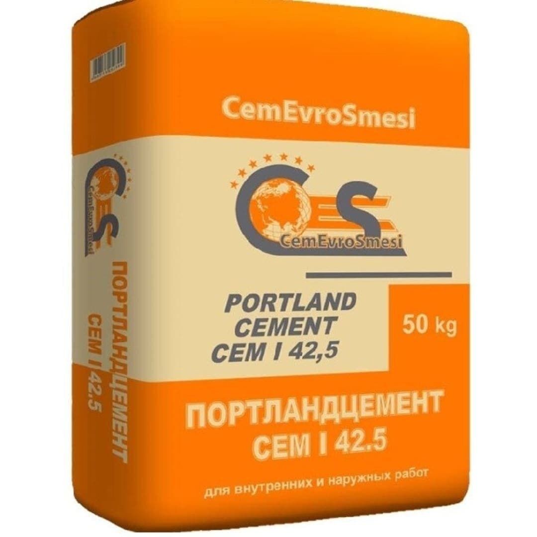 Портланд Цемент М500 CEM I 42.5 - 40 кг CemEvroSmesi