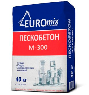 Пескобетон EUROмикс М-300 40 кг EuroMix