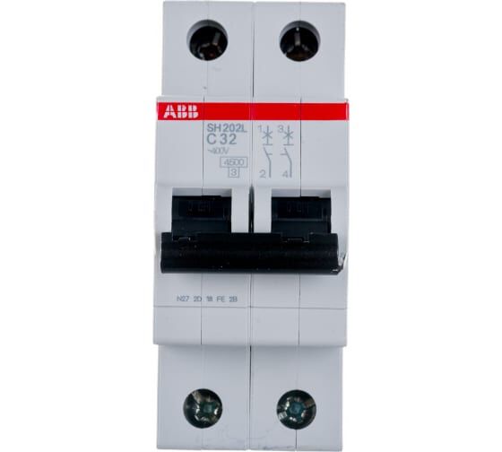Автоматический выключатель 2пол 32A, 4,5кА, АВВ ABB