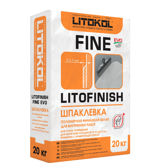 Шпаклевка LitoFinish 20 кг Litokol