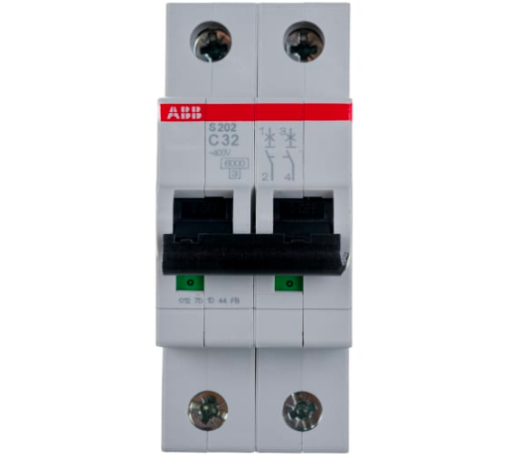 Автоматический выключатель 2пол 40A, Серия S202, 6кА, АВВ ABB
