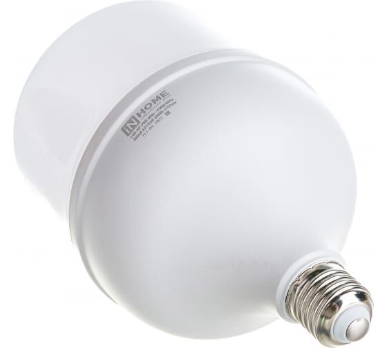 Лампа светодиодная LED E27 R диод, груша, 50Вт, холодный IN HOME